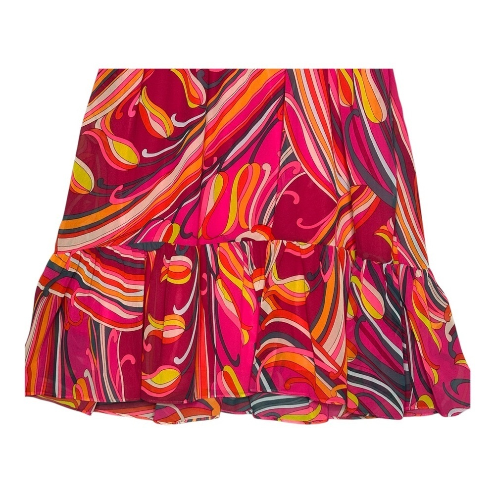 NWT Trina Turk Women's Printed Blouson Dress in Radio City Rose. Sz: Small - Picture 12 of 13